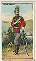 English Army Lancer, from the "Military Series" (T81b), issued by Recruit Little Cigars, Recruit Little Cigars  American, Commercial color lithograph