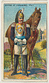 Italian Officer of Cuirassiers, from the "Military Series" (T81b), issued by Recruit Little Cigars, Recruit Little Cigars  American, Commercial color lithograph