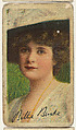 Billie Burke, from the "Movie Stars" series (T82), issued with Recruit Little Cigars, Athletic Little Cigars, and Coupon Cigarettes by Liggett & Myers Tobacco Company, Liggett & Myers Tobacco Company American, Commercial color lithograph
