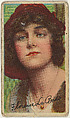 Florence La Badie, from the "Movie Stars" series (T82), issued with Recruit Little Cigars, Athletic Little Cigars, and Coupon Cigarettes by Liggett & Myers Tobacco Company, Liggett & Myers Tobacco Company American, Commercial color lithograph