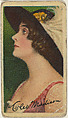 Cleo Madison, from the "Movie Stars" series (T82), issued with Recruit Little Cigars, Athletic Little Cigars, and Coupon Cigarettes by Liggett & Myers Tobacco Company, Liggett & Myers Tobacco Company American, Commercial color lithograph