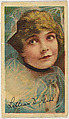 Lillian Gish, from the "Movie Stars" series (T82), issued with Recruit Little Cigars, Athletic Little Cigars, and Coupon Cigarettes by Liggett & Myers Tobacco Company, Liggett & Myers Tobacco Company American, Commercial color lithograph