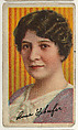 Anne Schaefer, from the "Movie Stars" series (T82), issued with Recruit Little Cigars, Athletic Little Cigars, and Coupon Cigarettes by Liggett & Myers Tobacco Company, Liggett & Myers Tobacco Company American, Commercial color lithograph