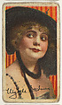 Myrtle Stedman, from the "Movie Stars" series (T82), issued with Recruit Little Cigars, Athletic Little Cigars, and Coupon Cigarettes by Liggett & Myers Tobacco Company, Liggett & Myers Tobacco Company American, Commercial color lithograph