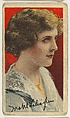 Mabel Taliaferro, from the "Movie Stars" series (T82), issued with Recruit Little Cigars, Athletic Little Cigars, and Coupon Cigarettes by Liggett & Myers Tobacco Company, Liggett & Myers Tobacco Company  American, Commercial color lithograph