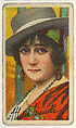 Mabel Trunelle, from the "Movie Stars" series (T82), issued with Recruit Little Cigars, Athletic Little Cigars, and Coupon Cigarettes by Liggett & Myers Tobacco Company, Liggett & Myers Tobacco Company  American, Commercial color lithograph
