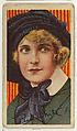 Pearl White, from the "Movie Stars" series (T82), issued with Recruit Little Cigars, Athletic Little Cigars, and Coupon Cigarettes by Liggett & Myers Tobacco Company, Liggett & Myers Tobacco Company American, Commercial color lithograph