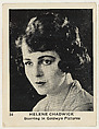 Helene Chadwick, Starring in Goldwyn Pictures, from the "Movie Stars" series (T83), issued with Egyptian Prettiest Cigarettes by Schinasi Brothers Tobacco Company, Schinasi Brothers Tobacco Company  American, Commercial photolithograph