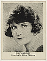 May Allison, Starring in Metro Pictures, from the "Movie Stars" series (T83), issued with Egyptian Prettiest Cigarettes by Schinasi Brothers Tobacco Company, Schinasi Brothers Tobacco Company  American, Commercial photolithograph