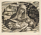 The Virgin holding the sleeping infant Christ on her lap, after Reni, Anonymous, Engraving