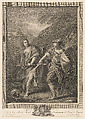 Clorinda attacking Tancred with a spear, Tancred blocking her with his sword, Carlo Antonio Porporati  Italian, Etching and engraving; fourth state of five (De Vesme)