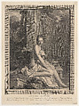 Susanna at the bath, the elders peering behind her at left, Carlo Antonio Porporati Italian, Engraving; fourth state of four (De Vesme)