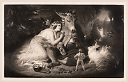 A Midsummer Night's Dream (Shakespeare, Act 4, Scene 1), Sir Edwin Henry Landseer  British, Mixed method engraving with mezzotint on chine collé; second state of three