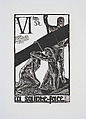 La Sainte-Face (The Holy Face: Veronica's veil), plate 6 from "Chemin de Croix" (Stations of the Cross), Jean Charlot  French, Woodcut