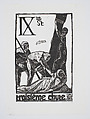 Troisième Chute (Third fall), plate 9 from "Chemin de Croix" (Stations of the Cross), Jean Charlot  French, Woodcut