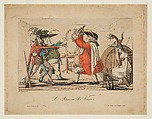 Le Serment des Voraces, Anonymous, French, 19th century  French, Hand-colored etching