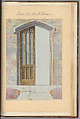 Front Door for Whitby, William P. Chapman House, Rye, New York, Alexander Jackson Davis  American, Watercolor and ink.
