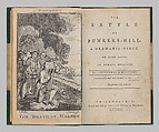 The Battle of Bunker Hill, a dramatic piece, etc., Hugh Henry Brackenridge  American, born Scotland, Illustrations: etching and engraving