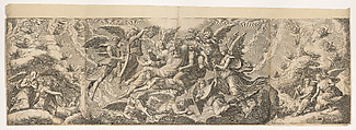 God the Father surrounded by musical angels, Anonymous, Italian, 16th century  Italian, Engraving