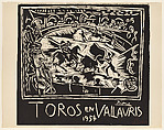 Toros en Vallauris 1954, Pablo Picasso Spanish, Linoleum cut