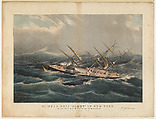 Clipper Ship "Comet" of New York in a Hurricane off Bermuda on her Voyage from New York to San Francisco, October 1852, Charles Parsons  American, Hand-colored lithograph