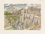 Sacsahuaman, Philip Pearlstein  American, Sugar-lift aquatint with roulette