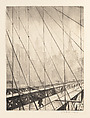 Looking Through Brooklyn Bridge, Christopher Richard Wynne Nevinson  British, Drypoint