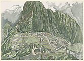 Machu Picchu, Philip Pearlstein  American, Sugar-lift aquatint with roulette