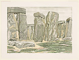 Stonehenge, Philip Pearlstein  American, Sugar-lift aquatint with roulette