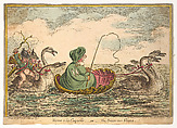 Venus a la Coquelle: or the Swan-sea Venus, James Gillray  British, Hand-colored etching