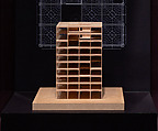 Wood Presentation Model (1:200)of the CreaTower I Office High-Rise, Tech Cluster Zug, Zurich, Switzerland, Gigon Guyer Partner Architekten AG Swiss, Wood