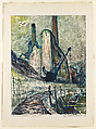 The Power House at Dusk, Cyril E. Power  British, Monotype