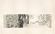 Resurrection Etching (WP1), Joan Snyder  American, Photo etching, soft-ground etching, sugar lift etching, and open bite (with some sections, at left, collaged) on Arches paper