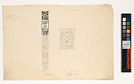 Design for a book binding for "Aurora Leigh" by Elizabeth Barrett Browning, Bertram Goodhue  American, Graphite and black ink