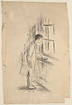 The portrait was not there, for "The Picture on the Wall" by Thomas W. Steep, William James Glackens  American, Pen and ink over graphite