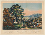 The Home of Evangeline – "In the Acadian Land", Frances Flora Bond Palmer  American, born England, Hand-colored lithograph