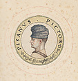 Portrait of Pisanello (after a medal from the workshop of Pisanello), Georg Pencz German, Ink and watercolor on paper