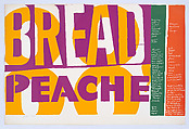 Peache bread, Corita Kent  American, Screenprint