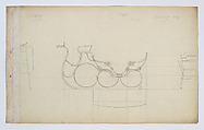 Vis-a-Vis Sleigh #3896
, Brewster & Co. American, Graphite details on wove paper with perforated linen tape adhered to left edge for binding.