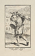 Plate 3[r]: Fresh cheese vendor, Georg Martin Preissler  German, Etching