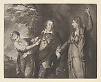 Garrick Between Tragedy and Comedy, Edward Fisher Irish, Mezzotint