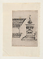 Detail of a cornice at left; an altar at right, Master of 1515 Italian, Engraving with dry-point effect