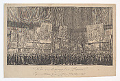Vue des Ouvrages de Peinture des Artistes Vivans, Exposés au Museum Central des Arts, en l'An VIII de la F. R., Antoine Maxime Monsaldy  French, Etching with engraving