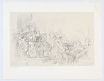 Facsimile of Study of Jacopo Brought before His Father, the Doge, Alfred-Ernest Robaut French, Lithograph on chine collé