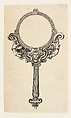 Design for a round hand mirror, Etienne Delaune (?) French, Engraving