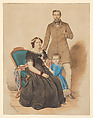Portrait of a Family, August (Ágost) Canzi Hungarian, Watercolor