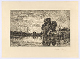 Sunset, Maxime-François-Antoine Lalanne  French, Etching