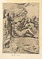 The Entombment, Guido Reni Italian, Etching