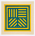 Composition in Yellow and Blue, Sol LeWitt  American, Lithograph