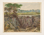 Dendritic Landscape, George Sand  French, Watercolor and gouache